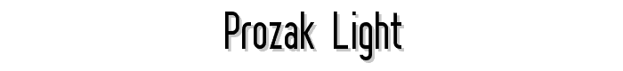 Prozak  Light font